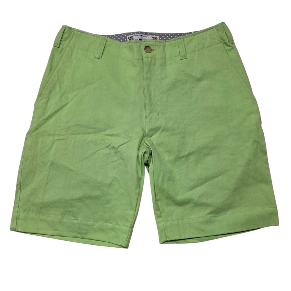 Old‎ Bull Lee Chino Shorts Mens 36 Green Cotton Pre-Shrunk Casual Summer